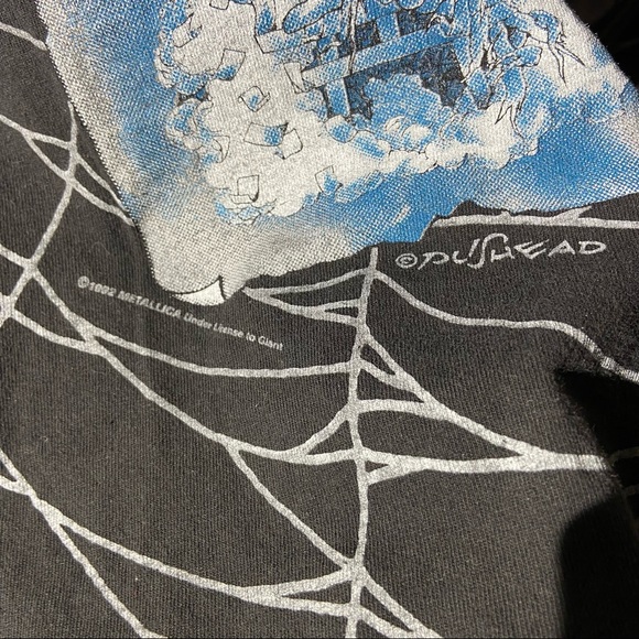 Vintage 1992 Metallica Damage Inc. Pushead Design All Over Print AOP Shirt - Picture 7 of 8